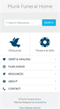 Mobile Screenshot of plunkfuneralhome.com